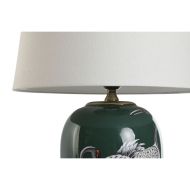 Stolná lampa Home ESPRIT Biela zelená Tyrkysový Zlatá Keramický 50 W 220 V 40 x 40 x 59 cm