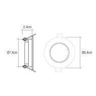 Lampa EDM Podporná obruč ø 8,4 cm Halogén