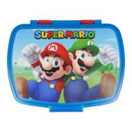 Desiatový box na sendvič Super Mario Plastické Červená Modrá (17 x 5.6 x 13.3 cm)