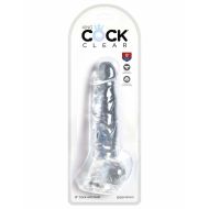 Realistické dildo Pipedream King Cock Clear