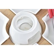 Fondue DKD Home Decor Červená 26,5 x 26,5 x 1,5 cm (10 pcs)