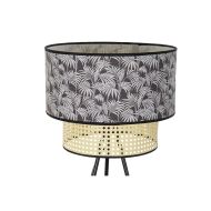 Stojaca lampa DKD Home Decor Prírodná Čierna Kov Palmy Polyester Koloniálny štýl (60 x 60 x 129 cm)