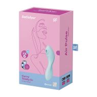 Sací stimulátor na klitoris Satisfyer Cruvy Trinity 5+ Modrá