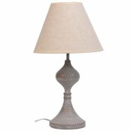 Stolná lampa Alexandra House Living Biela Sivá Kov Látka 220-240 V 23 x 41 x 23 cm