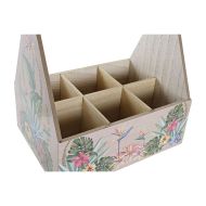 Stojan na fľaše DKD Home Decor Viacfarebná Drevo MDF 24 x 16,5 x 25 cm (2 kusov)