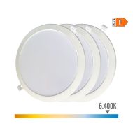 LED podsvietenie EDM 31567 18 W Ø 22 x 3,2 cm 3 kusov (6400 K)