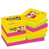 Sada lepiacich poznámkových blokov Post-it Super Sticky Viacfarebná 47,6 x 47,6 mm (3 kusov)