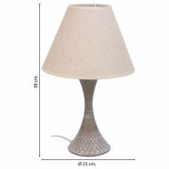 Stolná lampa Alexandra House Living Biela Sivá Kov Látka 220-240 V 23 x 38 x 23 cm