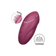 masér Satisfyer Tap & Climax Červená