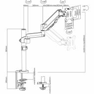 Držiak monitoru V7 DM1TA-1E