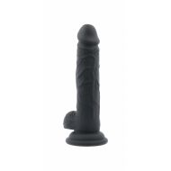 Realistické dildo Virgite R32 Čierna 17 cm