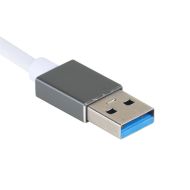 USB rozbočovač iggual IGG319260 Čierna Sivá