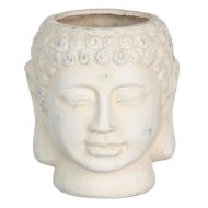 Kvetináč Krém Terakota Buddha Orientálny 14 x 14 x 15,5 cm