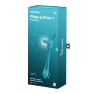 Masážny vibrátor na stimuláciu prostaty Satisfyer Plug & Play Modrá