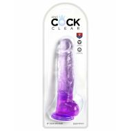 Vibrator Pipedream King Cock Clear Purpurová Viacfarebná