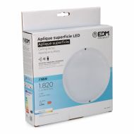 Nástenná Lampa EDM 32447 Biela Plastické F 18 W 120 W 1820 Lm Pohybové Čidlo Snímač svetla Okrúhly (