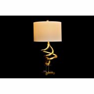 Stolná lampa DKD Home Decor Biela Zlatá Živica Sklo 50 W 220 V 38 x 38 x 75 cm