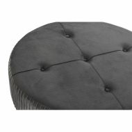 Podložka pod nohy DKD Home Decor 80 x 80 x 38 cm Scandi Sivá Drevo Zamat Tmavo-sivá Velvet