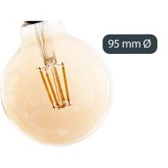 Led baterka Vintage E27 Transparentná 4 W 9,5 x 14 x 9,5 cm (12 kusov)