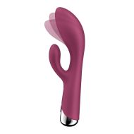 Vibrátor pre dvojicu Dual Stimulation Satisfyer Spinning Rabbit 1 Červená