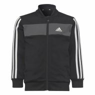 Detská tepláková súprava Adidas Essentials Shiny 3 Stripes Čierna