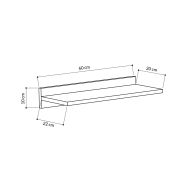 Police Alexandra House Living Dub Drevo MDP 60 x 10 x 24 cm