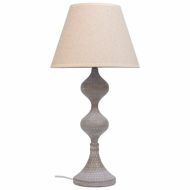 Stolná lampa Alexandra House Living Biela Sivá Kov Látka 220-240 V 25 x 50 x 25 cm