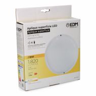 Nástenná Lampa EDM 32446 Biela Plastické F 18 W 120 W 1820 Lm Pohybové Čidlo Snímač svetla Okrúhly (