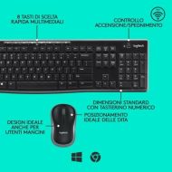 Klávesnica a bezdrôtová myš Logitech 920-004512 Čierna Qwerty Taliansky