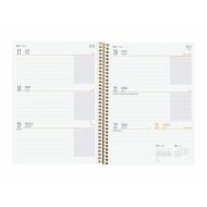 Agenda Finocam TIGER Viacfarebná Quarto 15,5 x 21,2 cm 2024-2025 Kvetinový