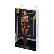 Žakárové čipkové celotelové pančuchy s podväzkami, nadrozmerná veľkosť Baci Lingerie 00209 (Queen)