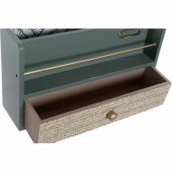 Viacúčelový organizér DKD Home Decor LD-181379 zelená Polypropylén Drevo MDF 30 x 9 x 17 cm (2 kusov