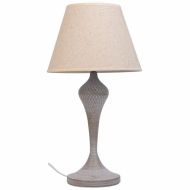 Stolná lampa Alexandra House Living Biela Sivá Kov Látka 220-240 V 25 x 46 x 25 cm