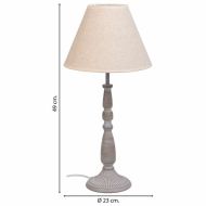 Stolná lampa Alexandra House Living Biela Sivá Kov Látka 220-240 V 23 x 49 x 23 cm