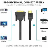 Adaptér DVI na HDMI Vention ABFBH Čierna 2 m