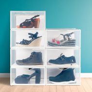 Stackable shoe box Max Home Biela 6 kusov Polypropylén ABS 35 x 18,5 x 27 cm