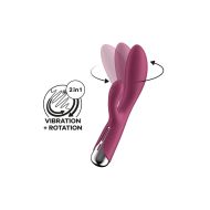 Vibrátor pre dvojicu Dual Stimulation Satisfyer Spinning Rabbit 1 Červená