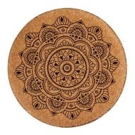 Poduška Mandala Gaštanová MDF Korok (34 x 39 x 34 cm)