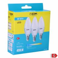 Pack of 3 LED bulbs EDM G 5 W E14 400 lm Ø 3,6 x 10 cm (6400 K)