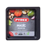 Forma na pečenie Pyrex Magic Hranatý Obdĺžnikový Čierna Kov 24 x 24 cm (6 kusov)