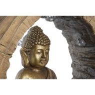 Dekoratívne postava DKD Home Decor 40 x 13 x 40 cm Zlatá Gaštanová Buddha Orientálny (2 kusov)