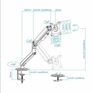 Držiak monitoru TooQ DB4032TNR-G 17"-32"