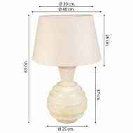 Stolná lampa Alexandra House Living Krém Železo 25 x 63 x 25 cm