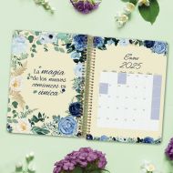 Agenda Finocam CLOE A5 15,5 x 21,2 cm 2025 Kvetinový