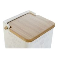 Soľnička s vrchnákom DKD Home Decor Modrá Biela zelená Fialová Bambus Scandi 750 ml 14 x 12,5 x 12 c