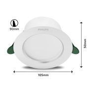 Downlight Philips Diamond Cut Biela 2,2 W 400 lm Ø 10,5 x 4,95 cm (4000 K)