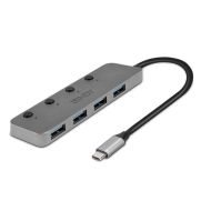 USB-C rozbočovač LINDY 43383 Sivá (1 kusov)