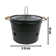 Prenosný Barbeque gril Zinok ø 32 cm