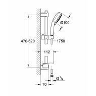 Sprchová sada Grohe Vitalio Comfort 100 3 Polohy