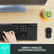 Klávesnica a bezdrôtová myš Logitech 920-004512 Čierna Qwerty Taliansky